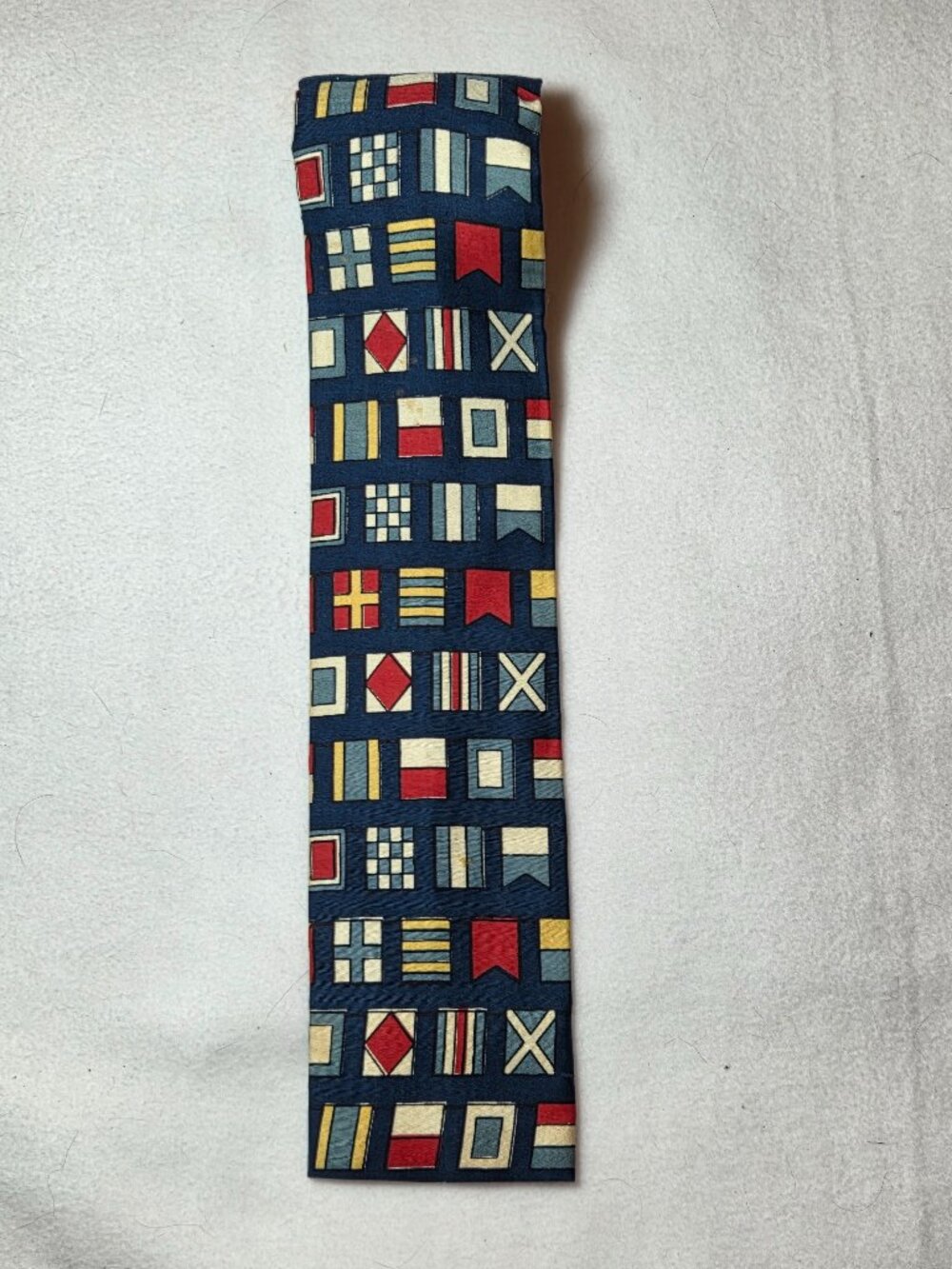 Rooster by Joseph Horne Co Tie, International Nautical Signal Flags Square End